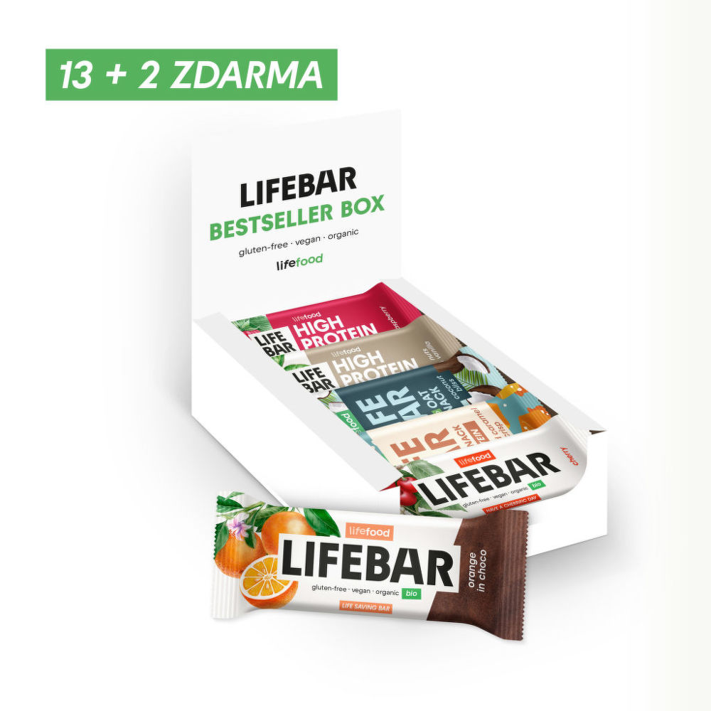 Box tyčinek Lifebars bestsellers 600 g BIO   LIFEFOOD Lifefood