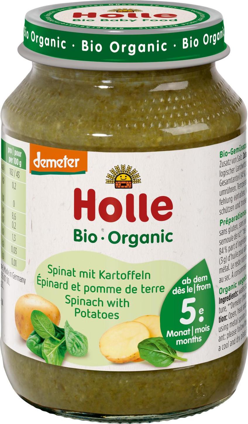 Holle Holle Bio Špenát s bramborem 190 g