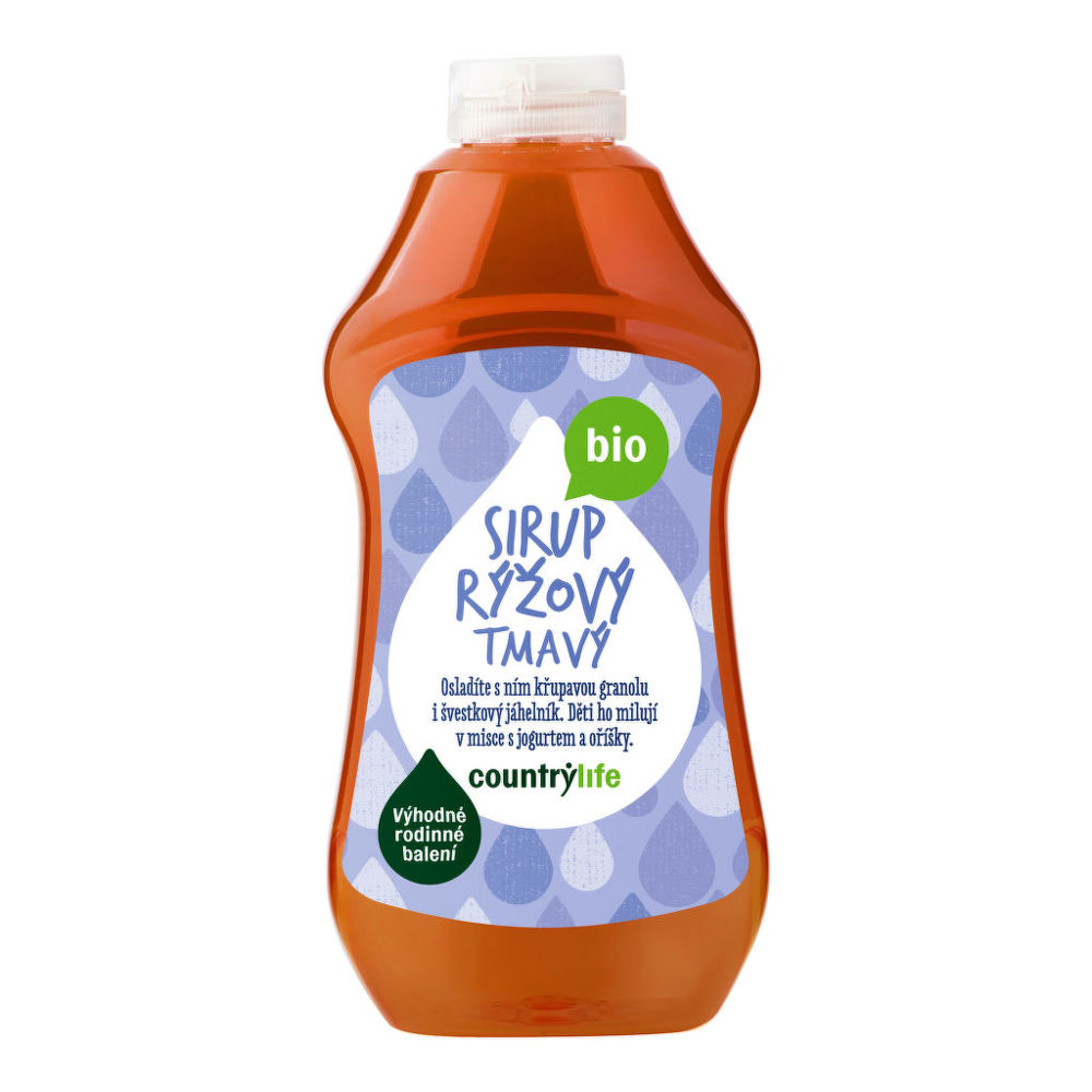 Sirup rýžový tmavý 874 ml/1200 g BIO   COUNTRY LIFE Country Life