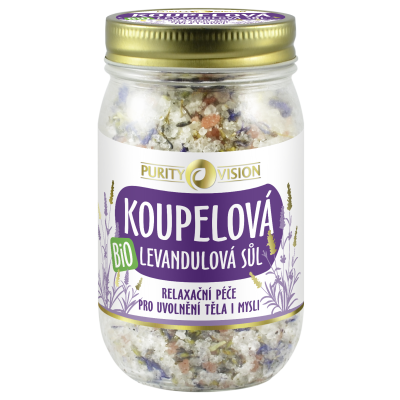 Purity Vision Levandulová koupelová sůl (400 g) - uvolní svaly a zrelaxuje z Econea.cz