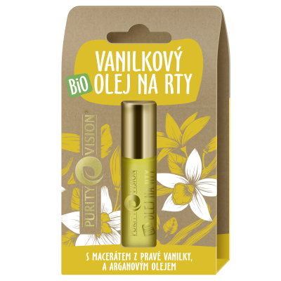 Purity Vision Vanilkový olej na rty BIO (10 ml) - voňavá pomoc vysušeným rtům z Econea.cz