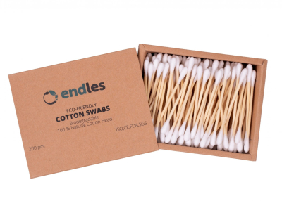 Endles by Econea Vatové tyčinky do uší (200 ks) - z bambusu a bavlny z Econea.cz