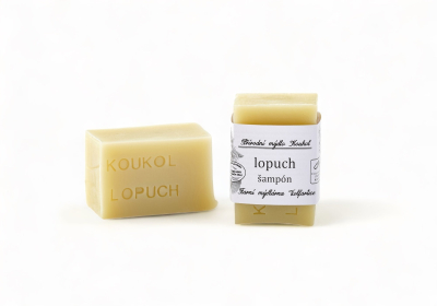 Mýdlárna Koukol Tuhý šampon proti lupům - Lopuch (70 g) - pomáhá s léčbou seborey z Econea.cz