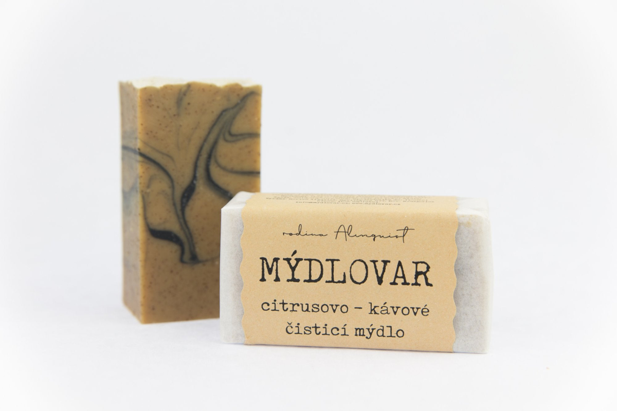 Mýdlovar Citrusovo-kávové čisticí mýdlo - 120 g - s jemným peelingem z Econea.cz