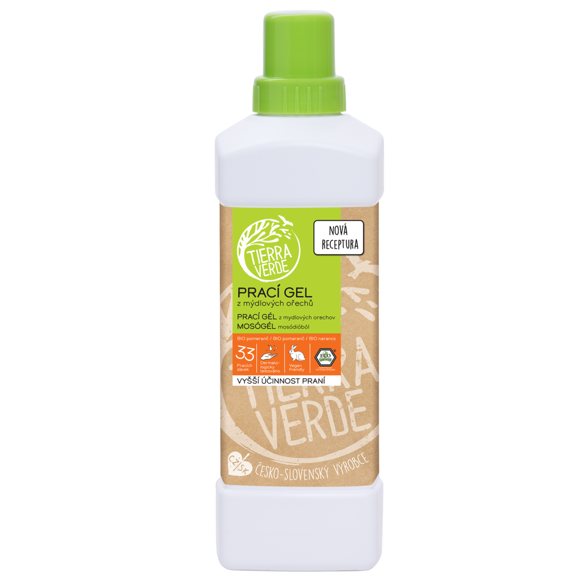 Tierra Verde Prací gel s BIO pomerančem - INOVACE - 1 l z Econea.cz