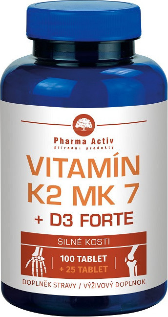 Pharma Activ Vitamín K2 MK 7 + D3 Forte 125 tablet