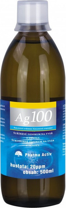 Pharma Activ Koloidní stříbro Ag 100 přírodní přípravek 20 ppm 500 ml