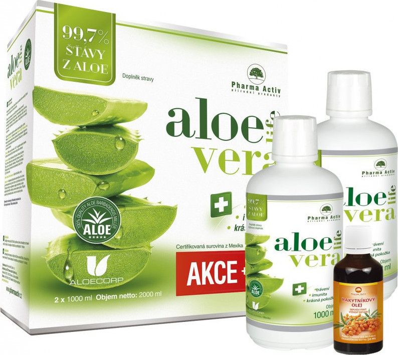 AloeVeraLife 1+1 1000ml +100% Rakytník.olej 50ml