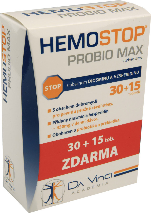 Hemostop Probio MAX Da Vinci Academia tob. 30+15