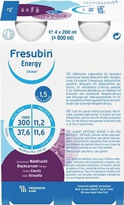 FRESUBIN JUCY DRINK PŘÍCHUŤ ČERNÝ RYBÍZ perorální SOL 4X200ML