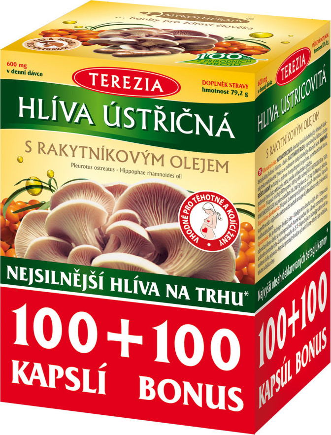 Terezia Company Hlíva ústřičná s rakytníkovým olejem 100+100 kapslí