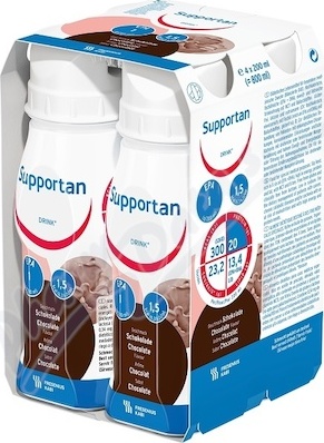 SUPPORTAN DRINK ČOKOLÁDA perorální SOL 4X200ML