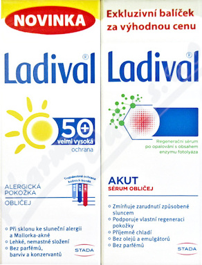 LADIVAL Obličej DUO Akut 50ml+Alerg OF50+ gel 50ml