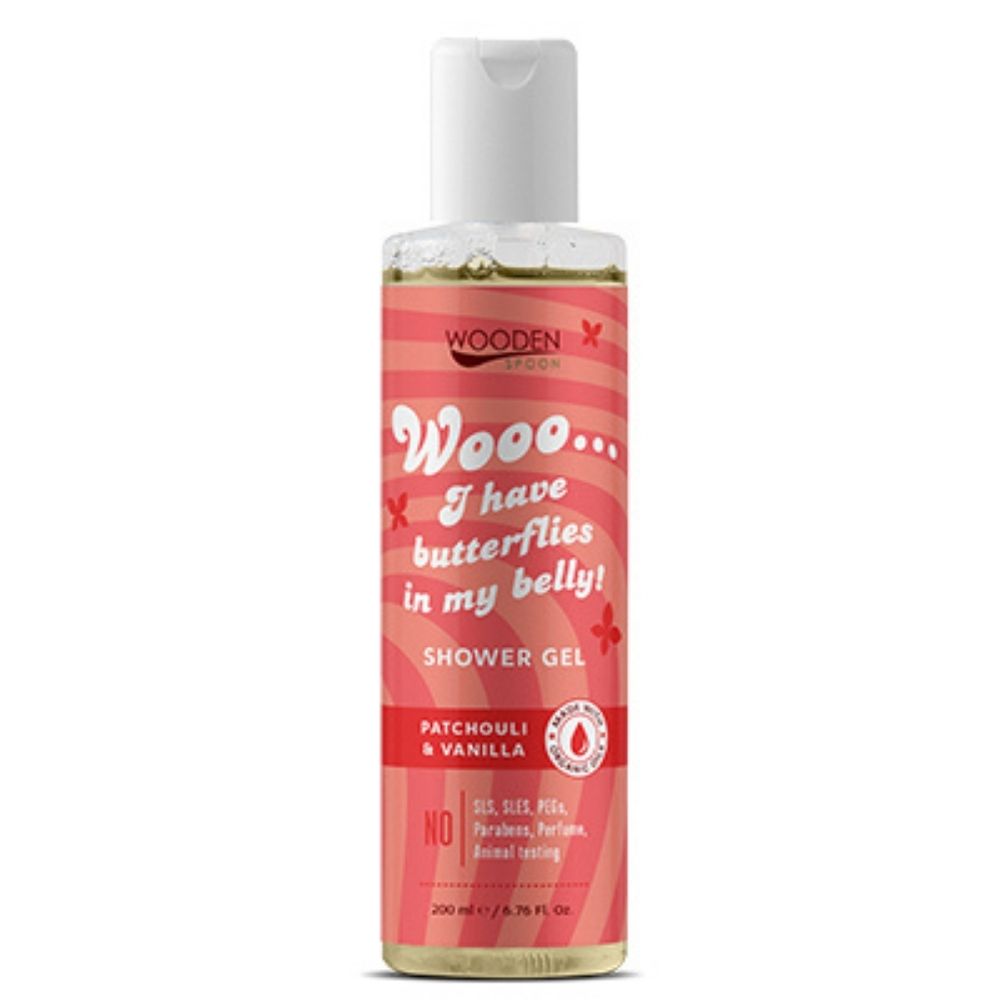 Wooden Spoon Sprchový gel "I have butterflies in my belly" BIO (200 ml)