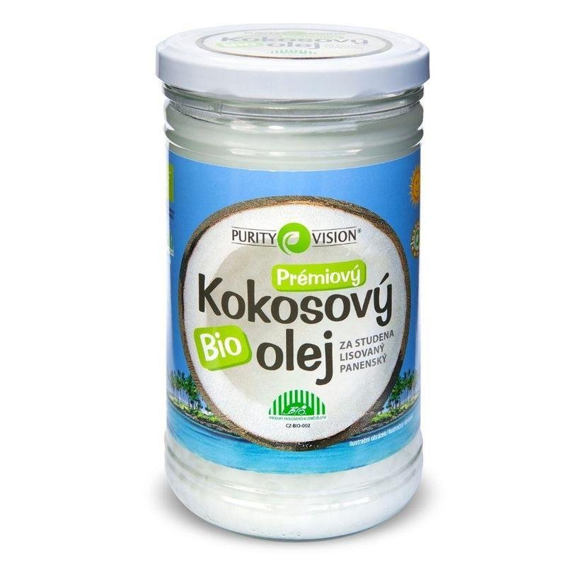 Purity Vision Kokosový olej panenský BIO - 900 ml - za studena lisovaný