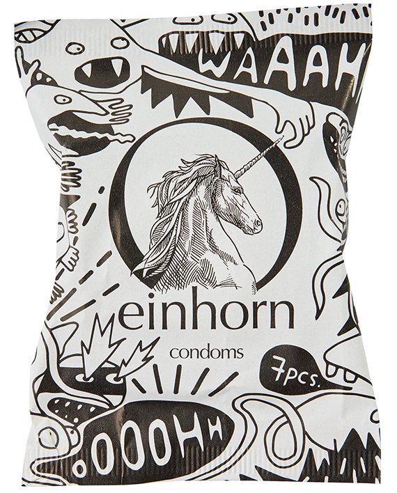 Einhorn Kondomy STANDARD - "Sperma monstrum" (7 ks) - veganské