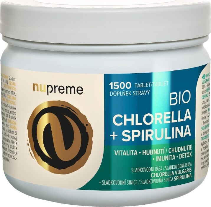 Chlorella+Spirulina tbl.1500 BIO NUPREME