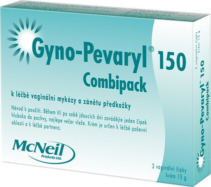Gyno-Pevaryl Combipack 150mg 3 vaginální čípky + krém 15g