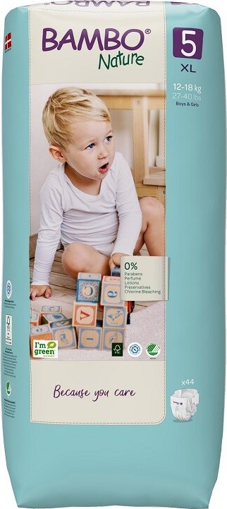 Bambo Nature 5 dětské plenky 12 - 18 kg 44 ks