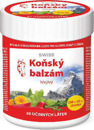 Koňský balzám SWISS hřejivý 250 + 50 ml