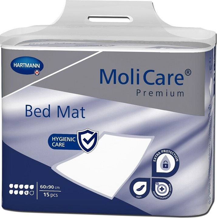 MoliCare Bed Mat Inkontinenční podložky 9 kapek 60 x 90 cm 15 ks