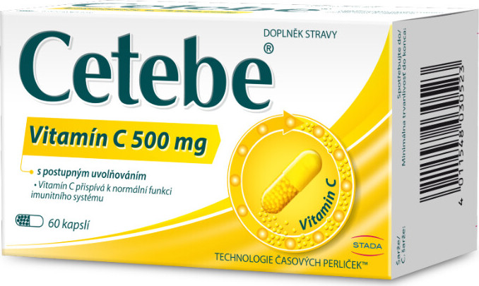 Cetebe vitamin C 500mg cps.60