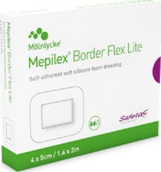 MEPILEX BORDER FLEX LITE samolepící pěnové krytí 4X5 CM