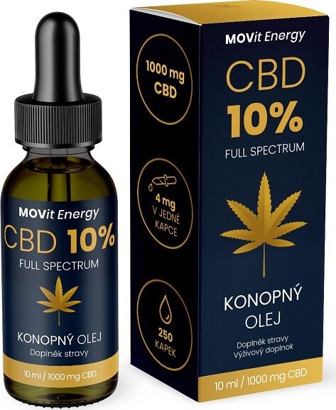 MOVit CBD 10% Full Spectrum konopný olej 10ml