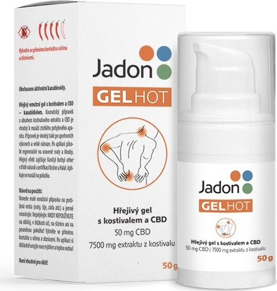 Jadon gel Hot hřejivý gel s kostivalem a CBD 50 g