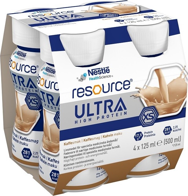 RESOURCE ULTRA HIGH PROTEIN KÁVOVÁ PŘÍCHUŤ POR POR SOL 4X125ML