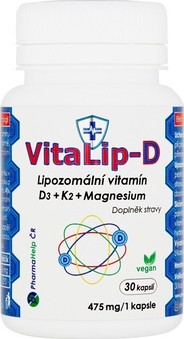 VitaLip-D - lipozomální vitamín D3+K2+Mg 30 kapslí