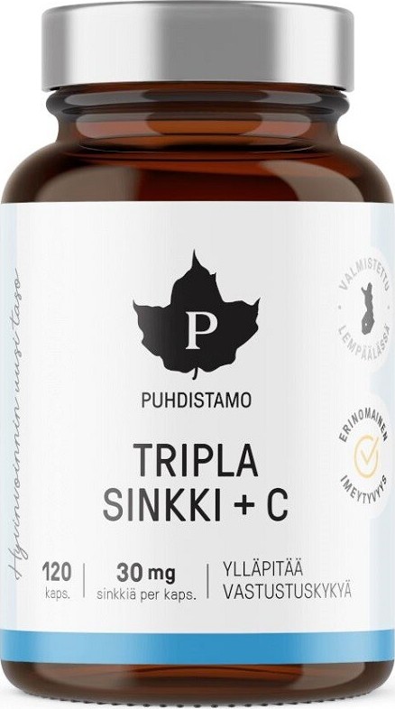 Puhdistamo Triple Zinek+Vitamin C cps.120