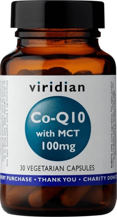Viridian Co-Q10&MCT 100mg cps.30