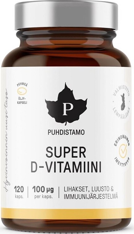 Puhdistamo Super Vitamin D 4000IU cps.120