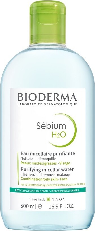 BIODERMA Sébium H2O micelární voda na mastnou pleť a akné 500 ml