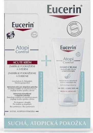 Eucerin AtopiControl Acute krém 40 ml + AtopiControl krém na ruce 75 ml dárková sada