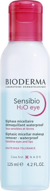 BIODERMA Sensibio H2O eye dvoufázový micelární odličovač pro citlivé oči a rty 125 ml