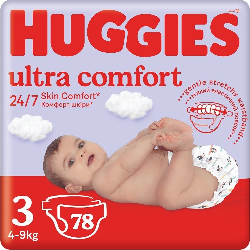 HUGGIES Ultra Comfort 3 4-9kg 78ks