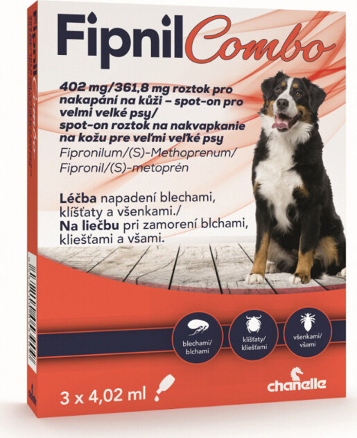 Fipnil Combo 402/361.8 mg spot-on Dog XL 3x4.02 ml