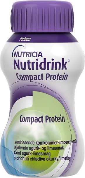 NUTRIDRINK COMPACT PROTEIN S PŘÍCHUTÍ CHLADIVÉ OKURKY/LIMETKY POR SOL 4X125ML