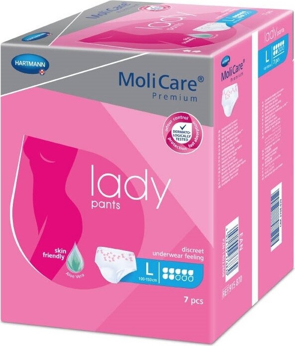 KALHOTKY NAVLÉKACÍ MOLICARE LADY PANTS 7 KAPEK L BOKY 100-150CM