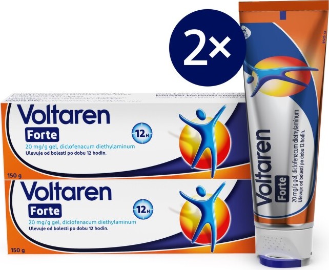 Voltaren Forte 20 mg/g gel proti bolesti 150g - balení 2 ks