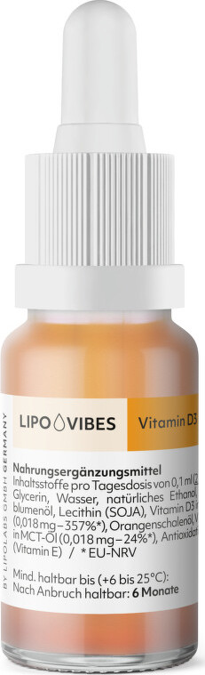 Lipovibes Pure Vitamin D3 K2 10ml