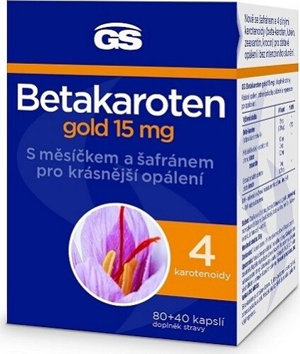 GS Betakaroten gold 15mg 80+40 kapslí