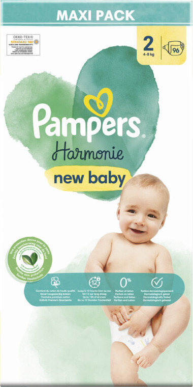 Pampers Harmonie Plenky velikost 2 4-8 kg 96 ks