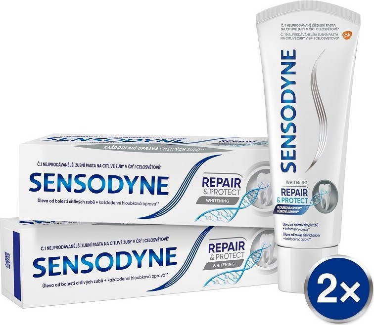 Sensodyne Repair&Protect Whitening zubní pasta 75ml - balení 2 ks