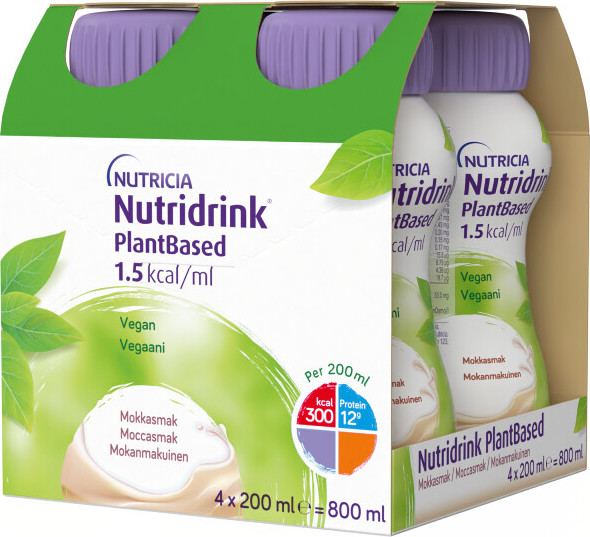 NUTRIDRINK PLANTBASED S PŘÍCHUTÍ KÁVY POR SOL 4X200ML