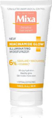 Mixa Niacinamide Glow krém poskytující až 24H hydratace 50 ml