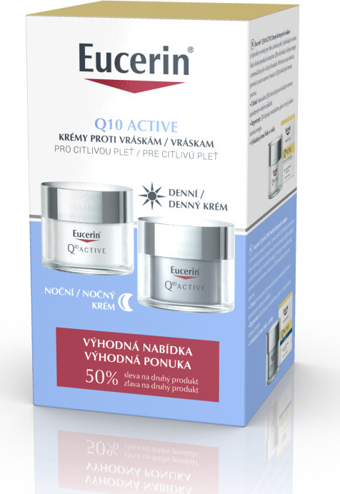 Eucerin Q10 Active denní + noční krém 2 x 50 ml 2023