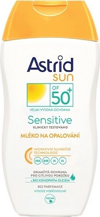 Astrid SUN Sensitive opalovací mléko OF50+ 150ml